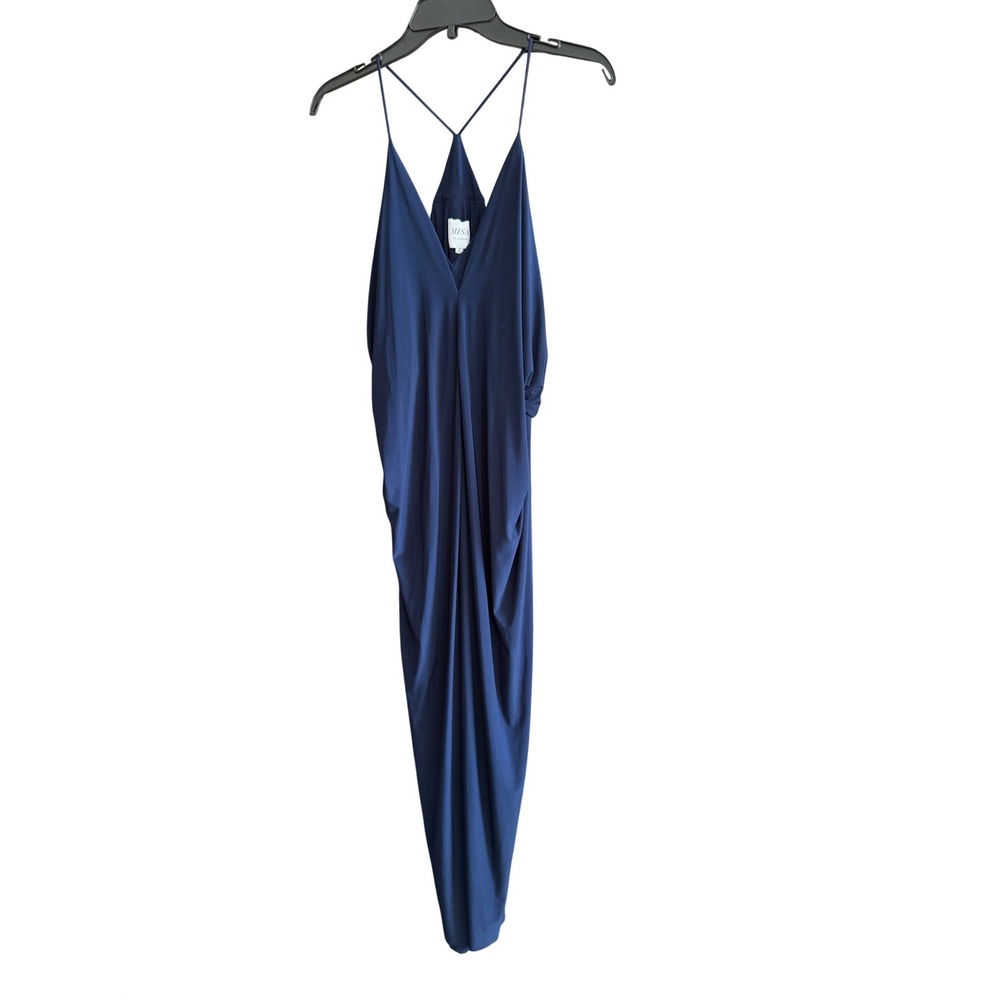 Misa Los Angeles Maxi Dress Navy Blue Large L‎